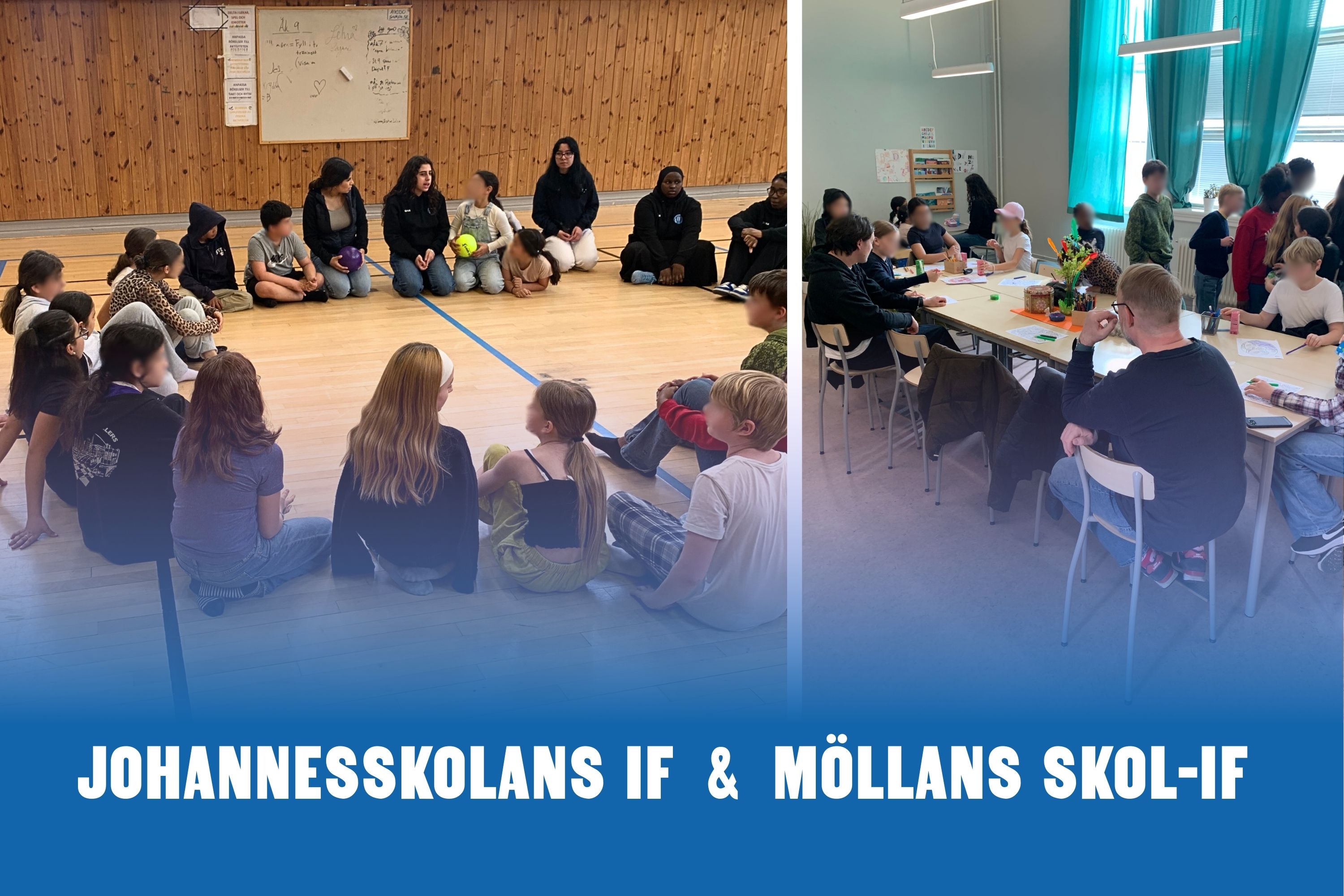 De två föreningarna Johannesskolans IF och Möllans Skol-IF slog ihop sina verksamheter med gemensamma aktiviteter under påsklovet.